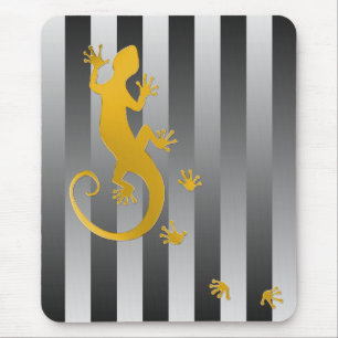Tapis De Souris Courir de l'or Gecko bandes grises