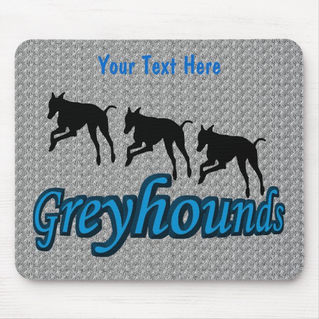 Tapis De Souris Courir Greyhounds mignon chien (Devant)