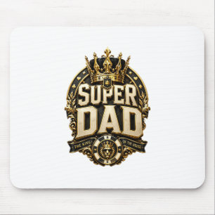 Tapis De Souris Couronne de crête Super Papa