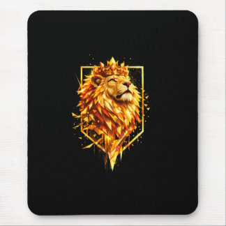 Tapis De Souris Couronne de lion de feu géométrique