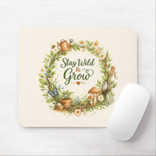 Tapis De Souris Couronne florale aquarelle botanique Inspirante