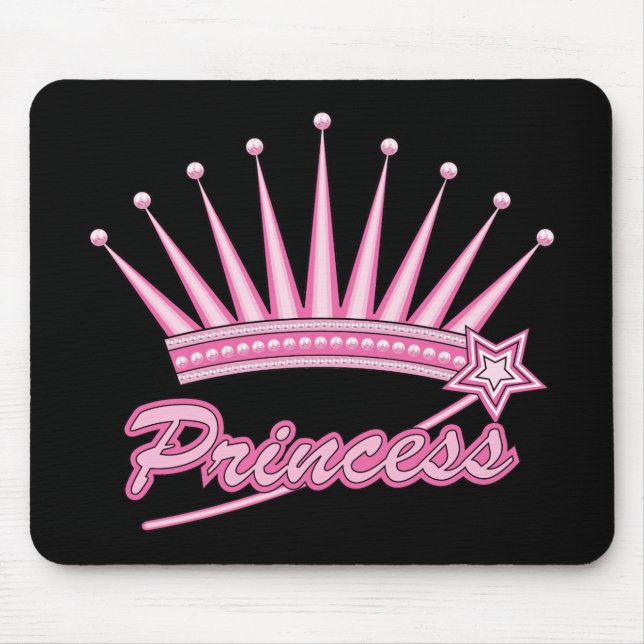 Tapis De Souris Couronne rose princesse (Devant)