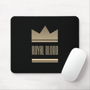 Tapis De Souris Couronne Royale en Or Noir