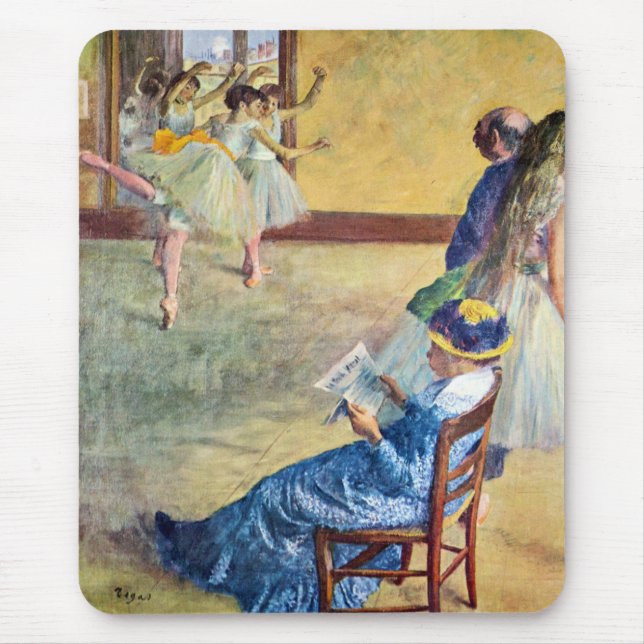 Tapis De Souris Cours de danse, salle de danse par Edgar Degas (Devant)
