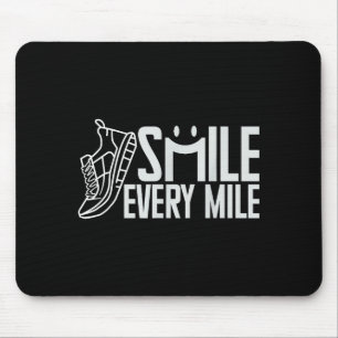 Tapis De Souris Course à pied drôle Sourire à chaque mile Graphiqu
