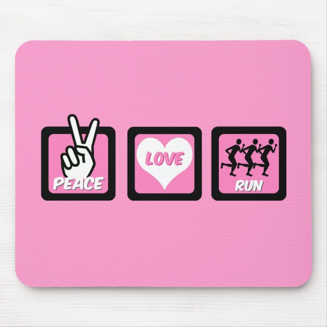 Tapis De Souris Course d'amour de paix (Devant)