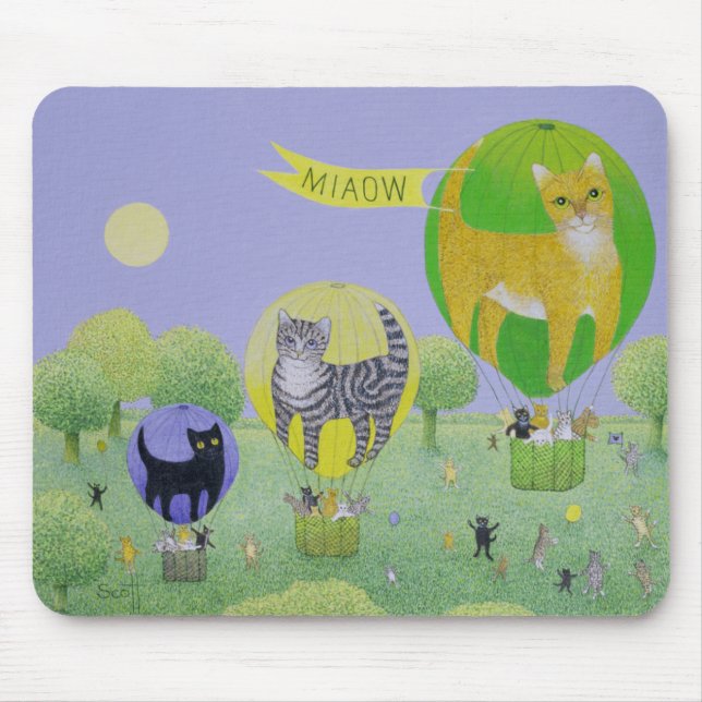 Tapis De Souris Course de ballon de chat (Devant)