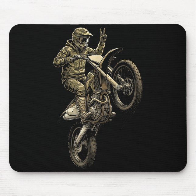 Tapis De Souris Course de moto cross moto sale camouflage pilote g (Devant)