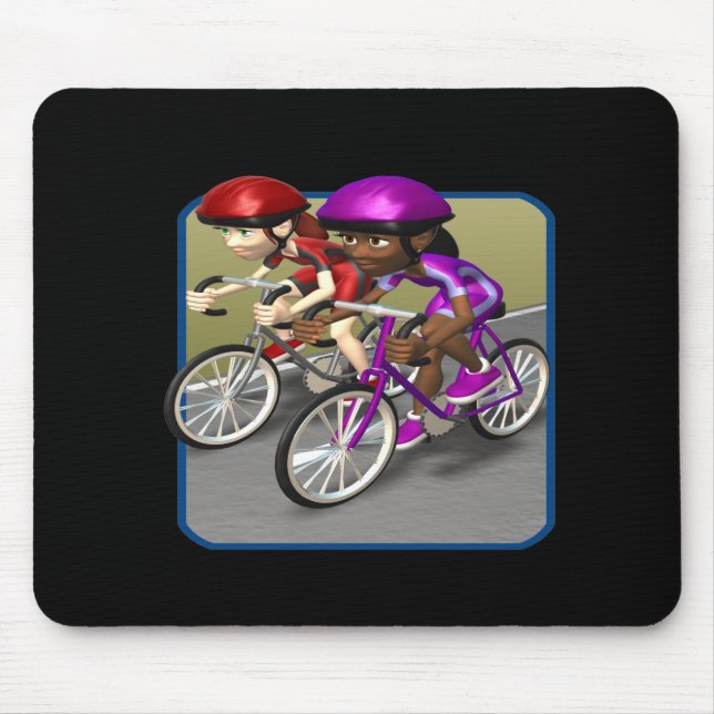Tapis De Souris Course du vélo des femmes (Devant)