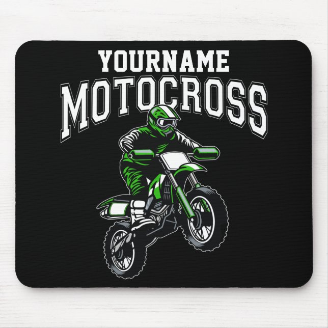 Tapis De Souris Course Motocross Dirt Bike Rider personnalisée (Devant)