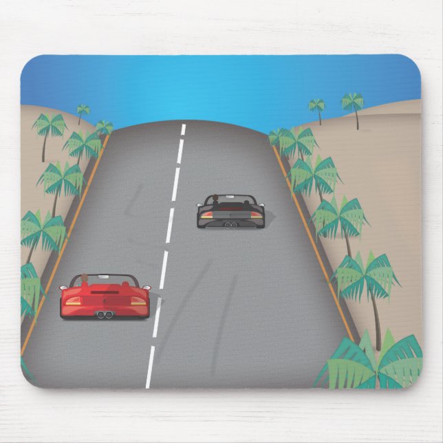 Tapis De Souris Course rétro arcade des années 80 (Devant)