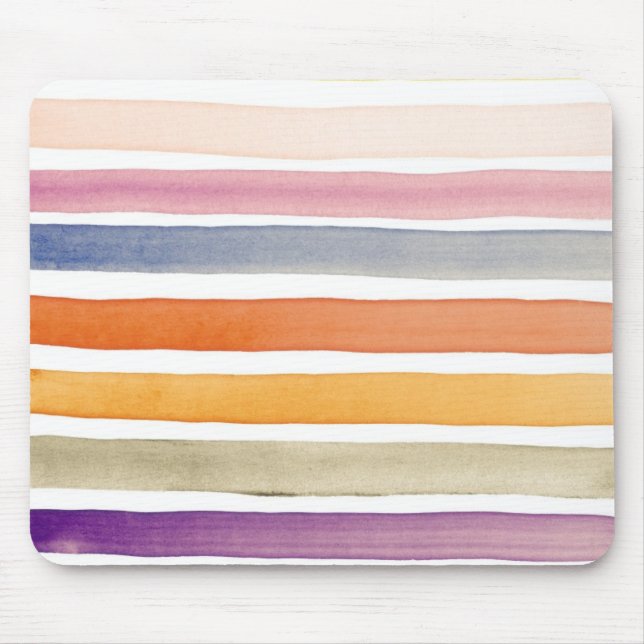 Tapis De Souris Courses peintes à la main de brosse d'aquarelle, (Devant)