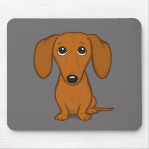 Tapis De Souris Courte Dachshund rouge haïe   Joli chien Wiener