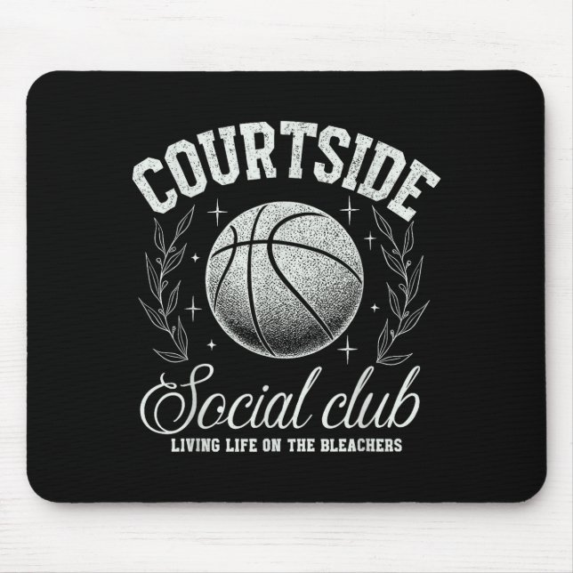 Tapis De Souris Courtside Social Club Basketball Bleachers Life Qu (Devant)