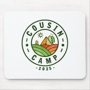 Tapis De Souris Cousin Camp 2025 Tribu de camping Vacances d'été 