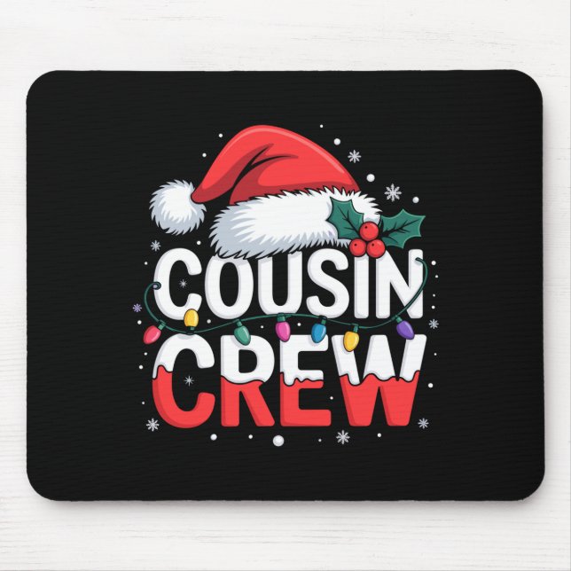 Tapis De Souris Cousin Crew Christmas Reindeer Antlers Hat Lights  (Devant)