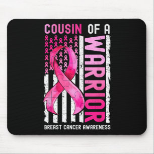 Tapis De Souris Cousin D'Un Guerrier Cancer Du Sein Usa Drapeau Ac