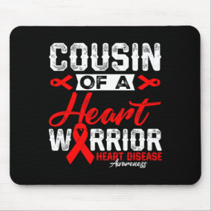 Tapis De Souris Cousin d'un guerrier du cœur Maladie cardiaque Rub