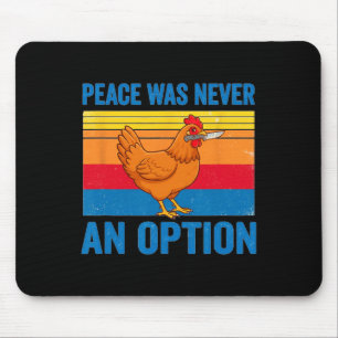 Tapis De Souris Couteau Rétro La Paix Entre Poule Et Poule N'a Jam