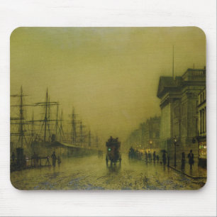 Tapis De Souris Coutumes H de docks de John Atkinson Grimshaw  