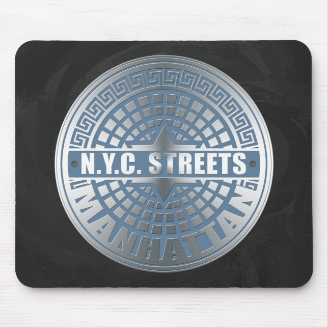 Tapis De Souris Couvercles de regards Manhattan (Devant)