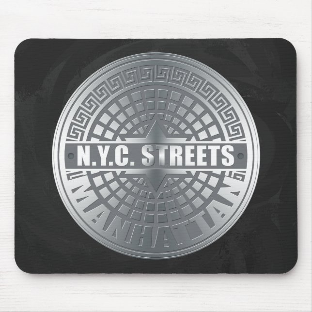 Tapis De Souris Couvercles de regards Manhattan (Devant)