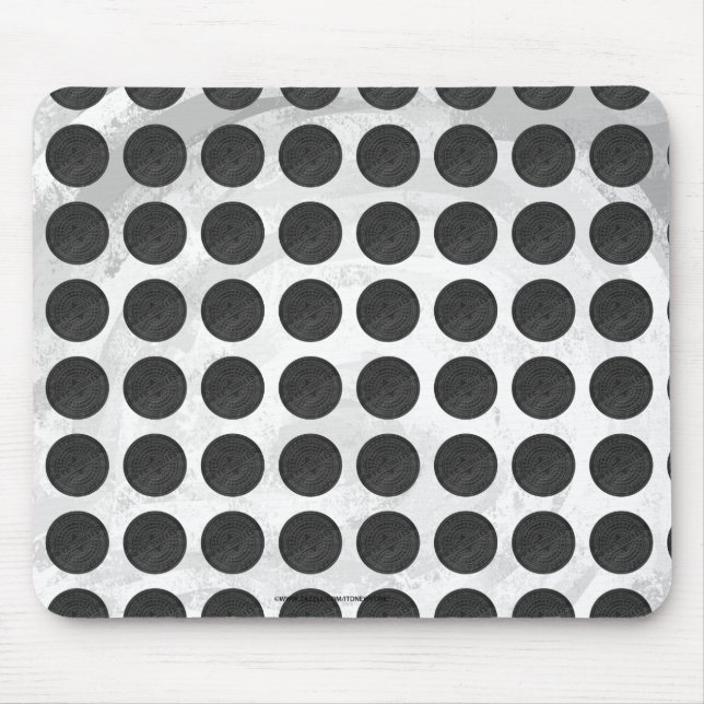 Tapis De Souris Couvercles de trou en marbre noir (Devant)