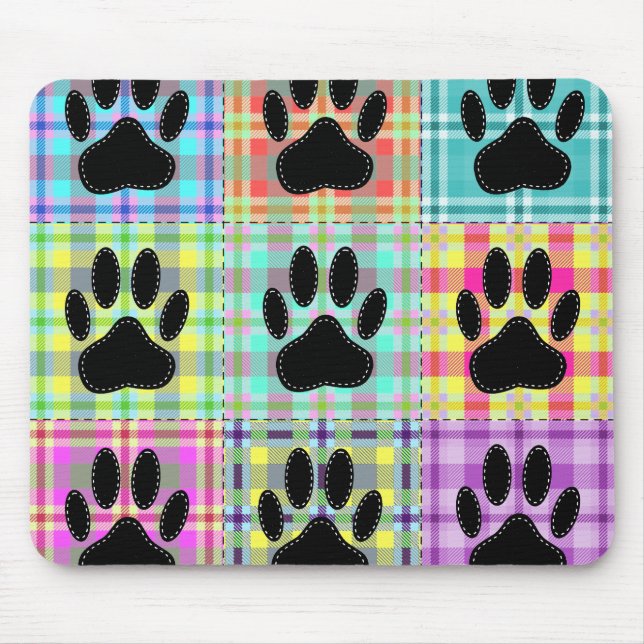 Tapis De Souris Couverture à motif de patte de chien (Devant)