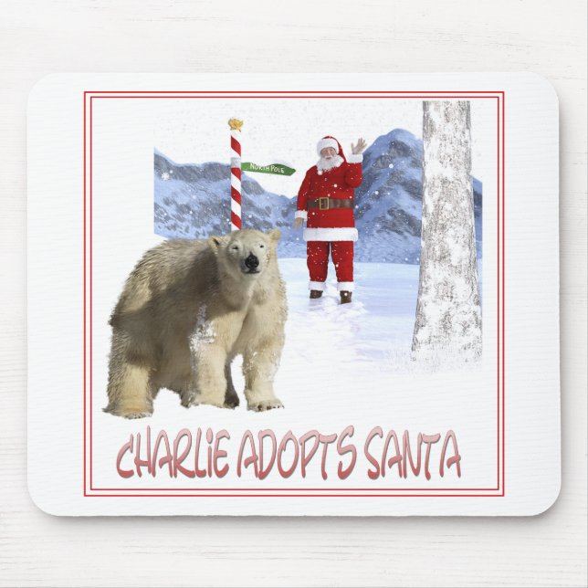 Tapis De Souris Couverture de Charlie adopte le Père Noël (Devant)