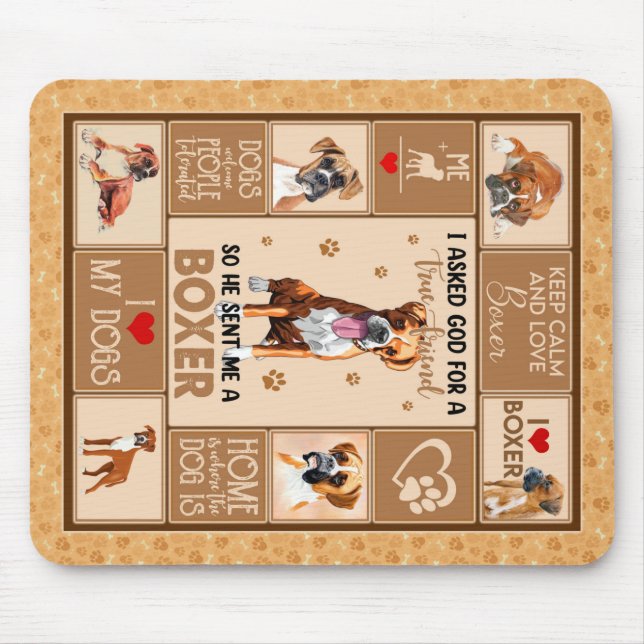 Tapis De Souris Couverture de chien de boîte personnalisée, (Devant)