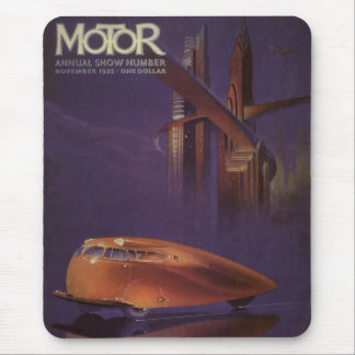 Tapis De Souris Couverture de magazine automobile vintage, voiture