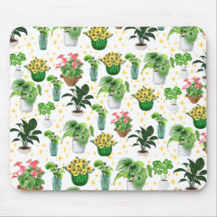 Tapis De Souris Couverture de plantes en pot fantaisistes