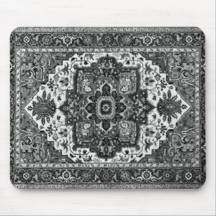 Tapis De Souris COUVERTURE PERSANE - noir et blanc
