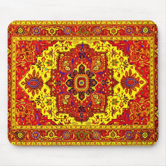 Tapis De Souris COUVERTURE PERSANE - rouge et jaune (Devant)