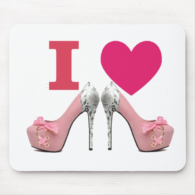 Tapis De Souris Couverture pour souris I love High heels ! (Devant)