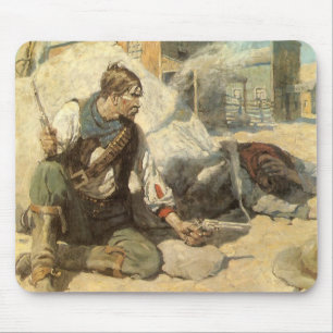 Tapis De Souris Cow-boys western vintage, Hopalong par NC Wyeth