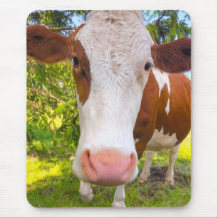 Tapis De Souris Cow Farm Animal Photo