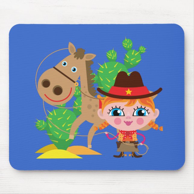 Tapis De Souris Cow-girl et cheval (Devant)