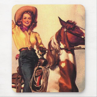 Tapis De Souris Cow-girl sur son cheval