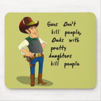 Tapis De Souris Cowboy avec la jolie fille Mousepad
