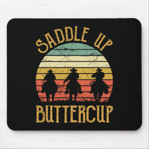 Tapis De Souris Cowboy Cowgirl Southern Western Saddle Up Buttercu