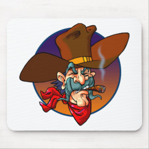 Tapis De Souris Cowboy de bande dessinée