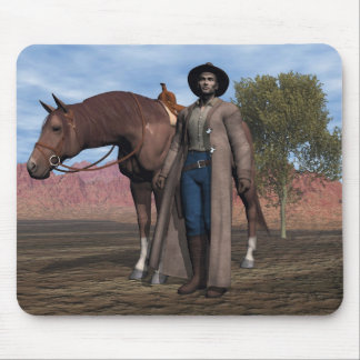 Tapis De Souris Cowboy et cheval Mousepad