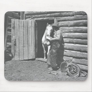 Tapis De Souris Cowboy lisant une lettre