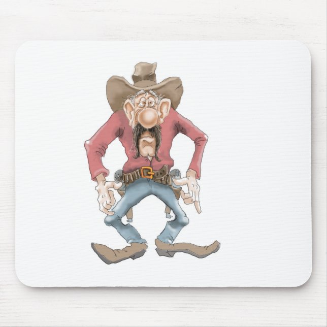Tapis De Souris Cowboy prêt à dessiner (Devant)