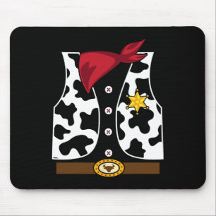 Tapis De Souris Cowboy Vest Western Sheriff Costume Cool Easy Hall
