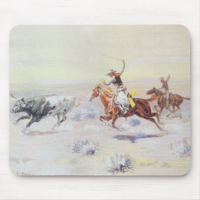 Tapis De Souris Cowboys du Bar Triangle par CM Russell (Devant)