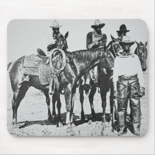 Tapis De Souris Cowboys noirs chez Bonham, le Texas, c.1890 (photo
