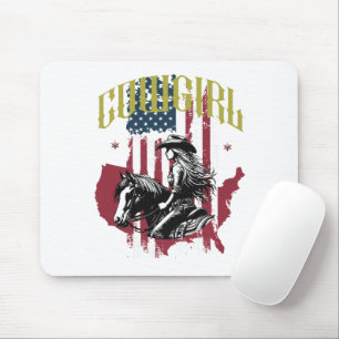 TAPIS DE SOURIS COWGIRL USA