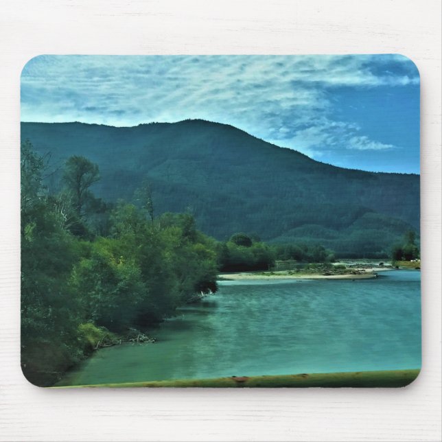 Tapis De Souris Cowlitz River, Randle, Washington (Devant)